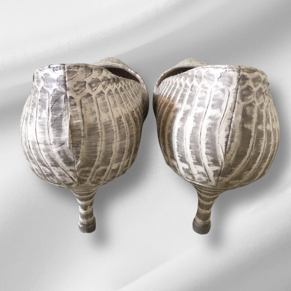 Manolo Blahnik Python Pointed Toe Pump - image 6